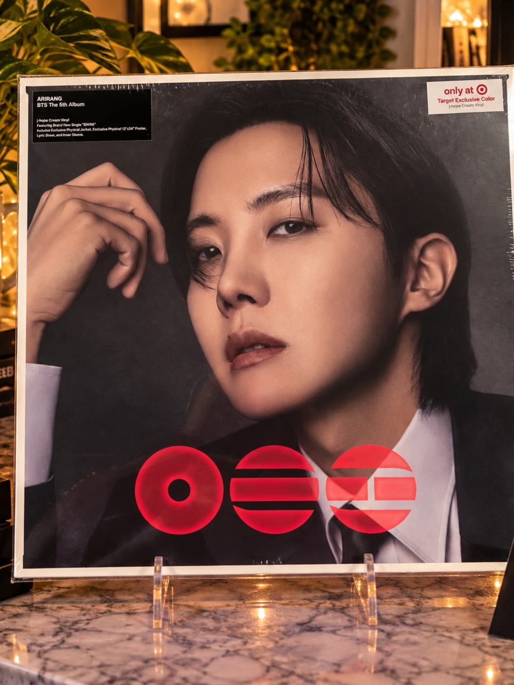 ARIRANG J Hope Vinyl Record - Black with Red Accents